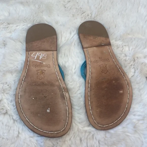 Bernardo Mosaic Leather Flat Sandal 7M - Picture 5 of 10